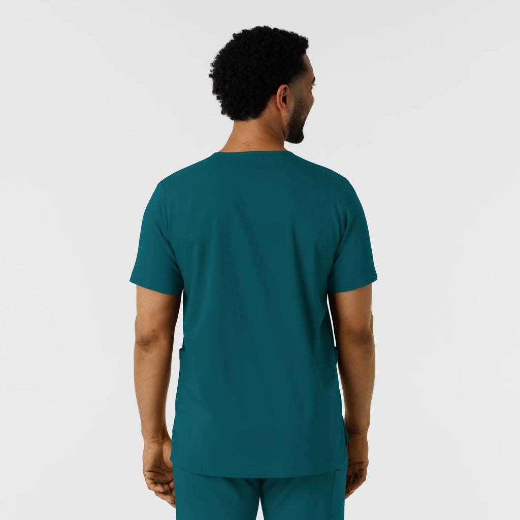 Wink Scrubs Men's Multi Pocket V-Neck Scrub Top Caribbean Blue | scrub-supply.com