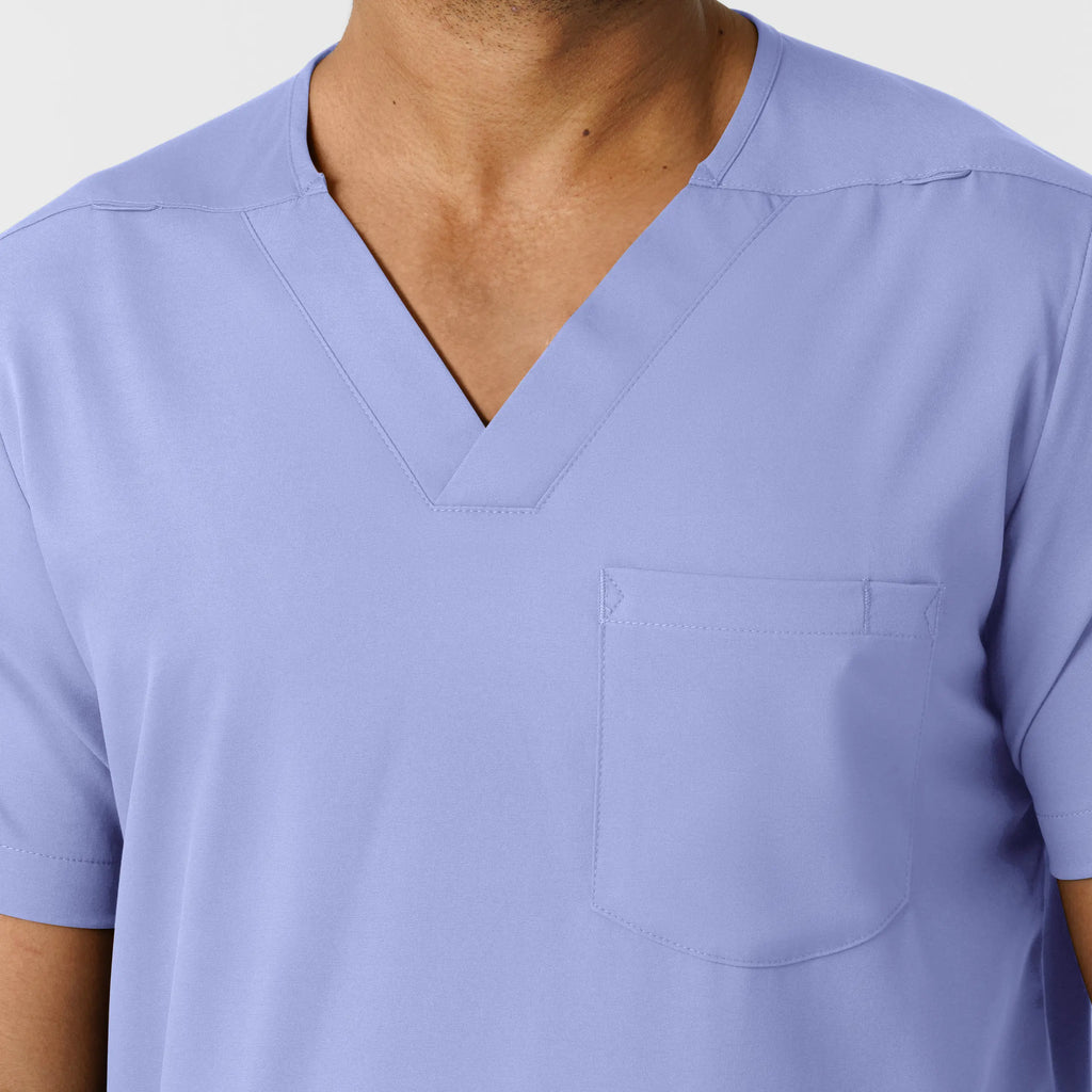 Wink Scrubs Men's Multi Pocket V-Neck Scrub Top Ceil Blue | scrub-supply.com