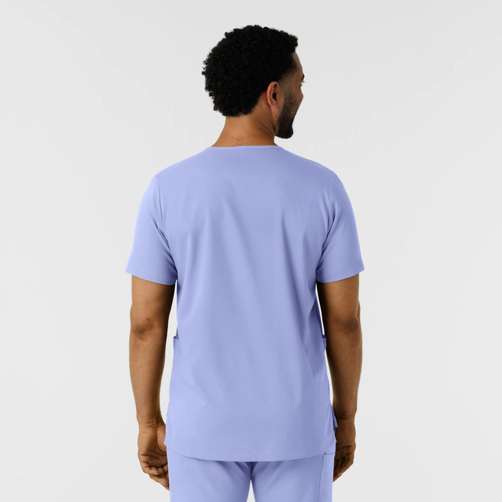 Wink Scrubs Men's Multi Pocket V-Neck Scrub Top Ceil Blue | scrub-supply.com