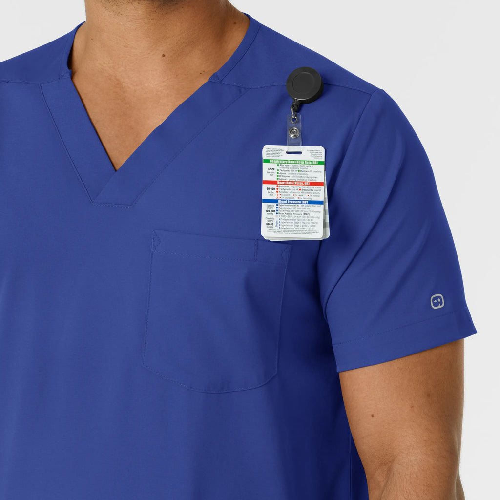 Wink Scrubs Men's Multi Pocket V-Neck Scrub Top Galaxy Blue | scrub-supply.com