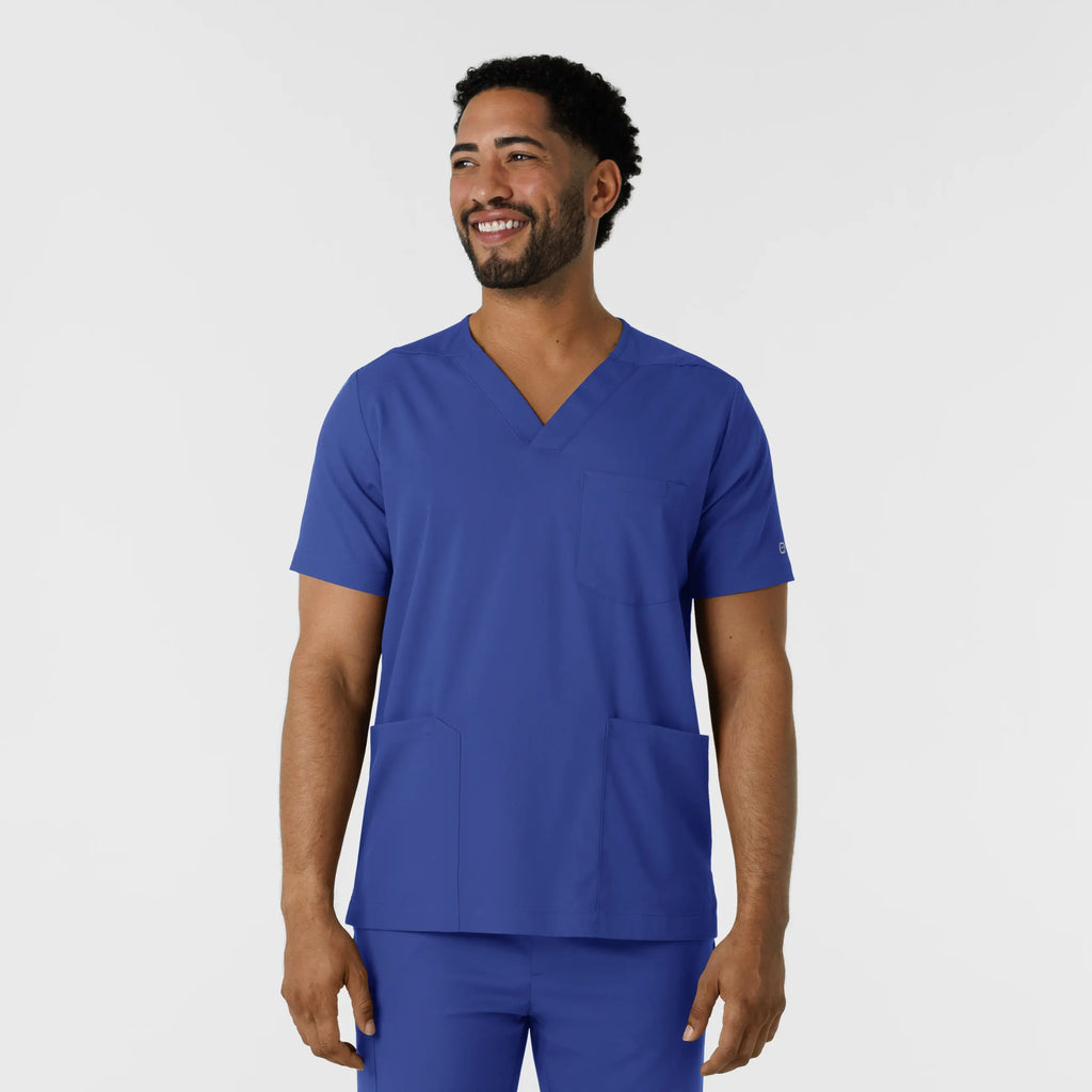 Wink Scrubs Men's Multi Pocket V-Neck Scrub Top Galaxy Blue | scrub-supply.com