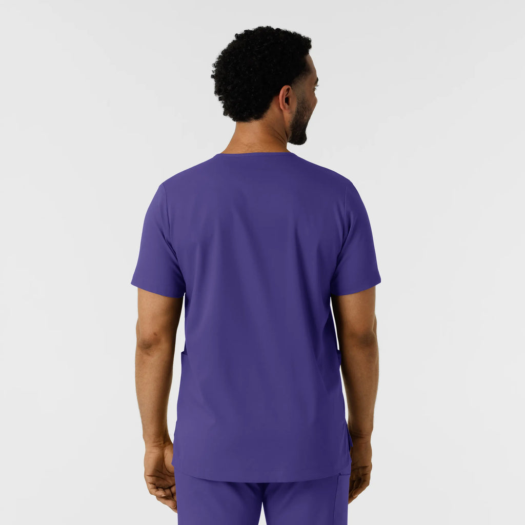 Wink Scrubs Men's Multi Pocket V-Neck Scrub Top Grape | scrub-supply.com