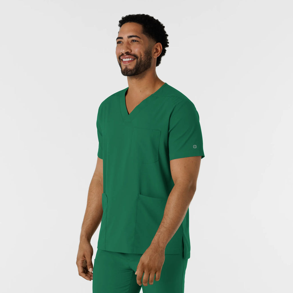 Wink Scrubs Men's Multi Pocket V-Neck Scrub Top Hunter | scrub-supply.com