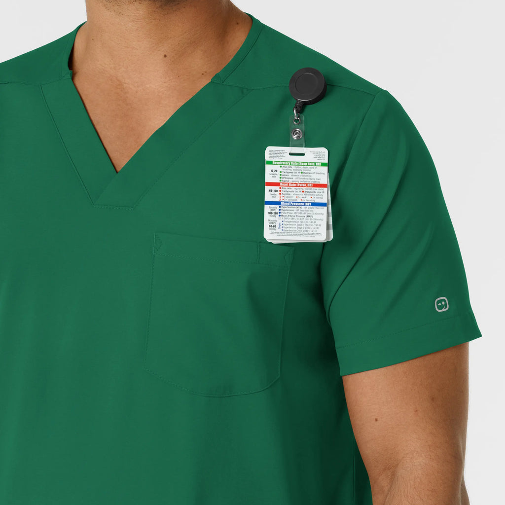 Wink Scrubs Men's Multi Pocket V-Neck Scrub Top Hunter | scrub-supply.com