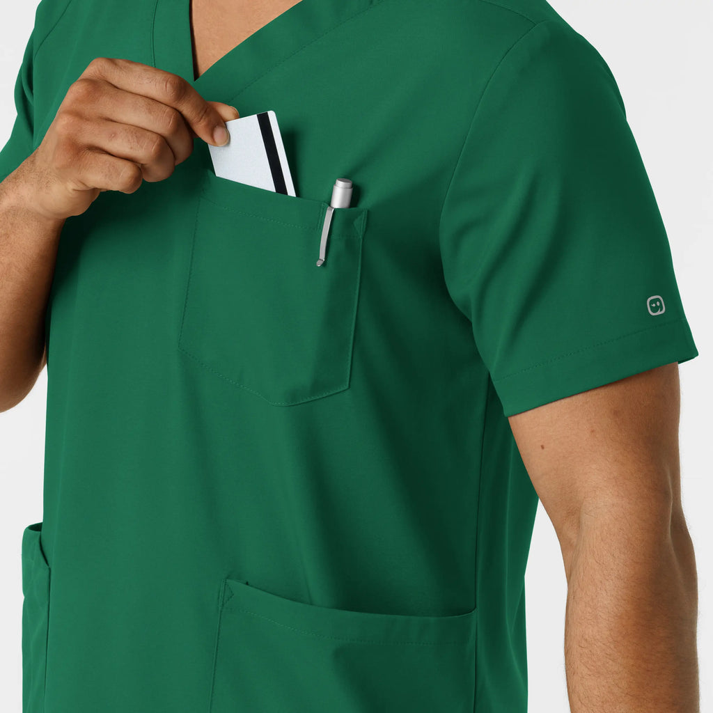 Wink Scrubs Men's Multi Pocket V-Neck Scrub Top Hunter | scrub-supply.com