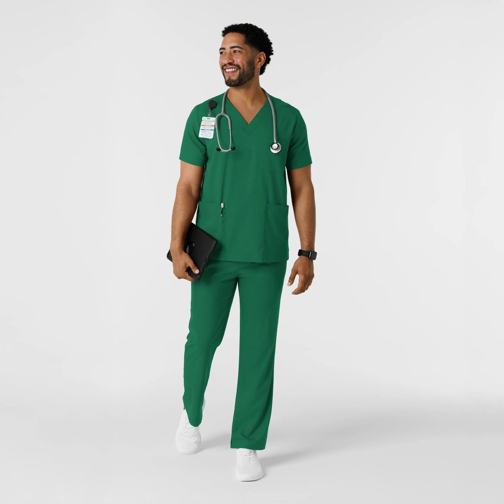 Wink Scrubs Men's Multi Pocket V-Neck Scrub Top Hunter | scrub-supply.com