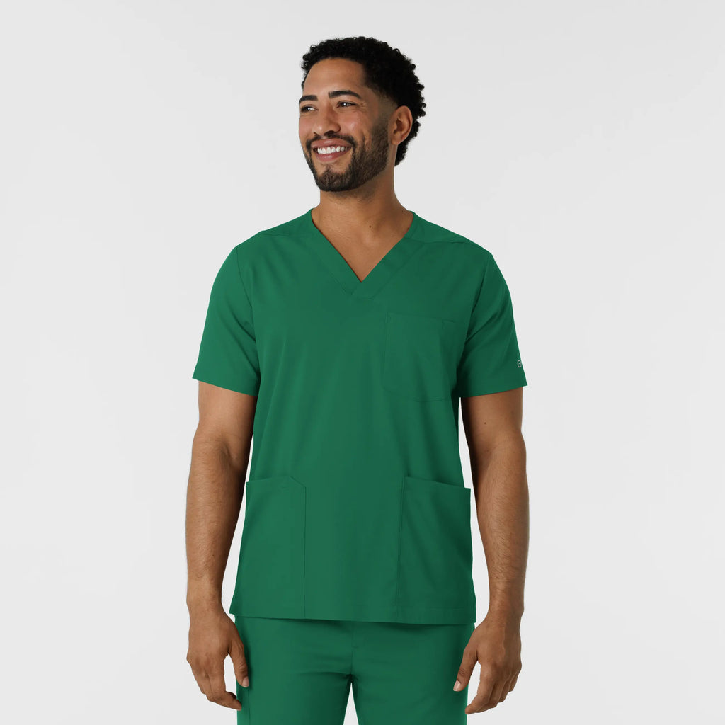 Wink Scrubs Men's Multi Pocket V-Neck Scrub Top Hunter | scrub-supply.com