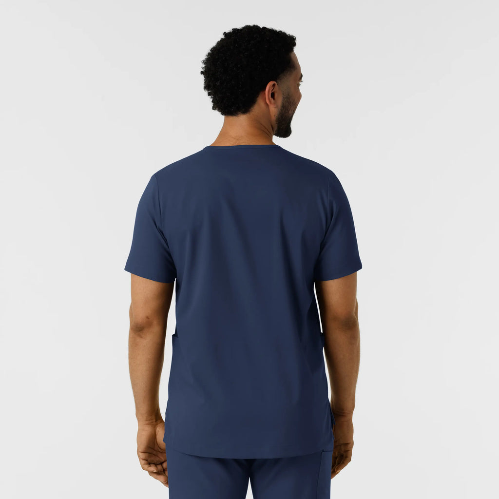 Wink Scrubs Men's Multi Pocket V-Neck Scrub Top Navy | scrub-supply.com