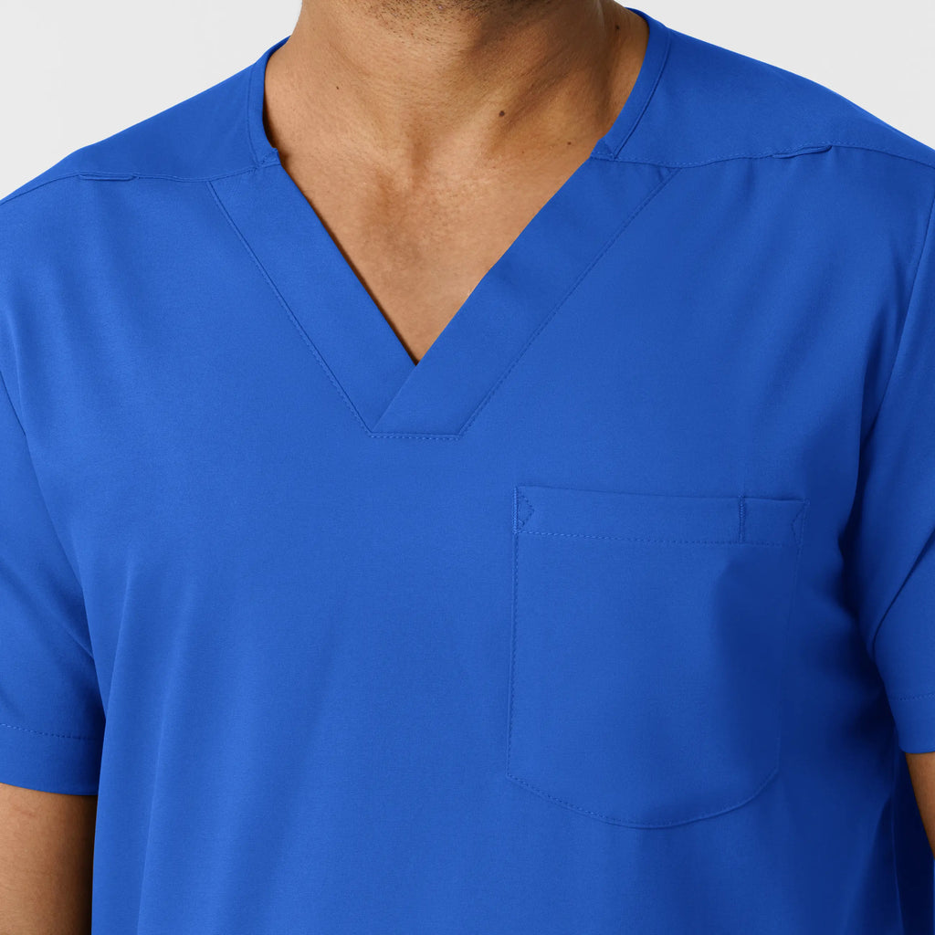 Wink Scrubs Men's Multi Pocket V-Neck Scrub Top Royal Blue | scrub-supply.com