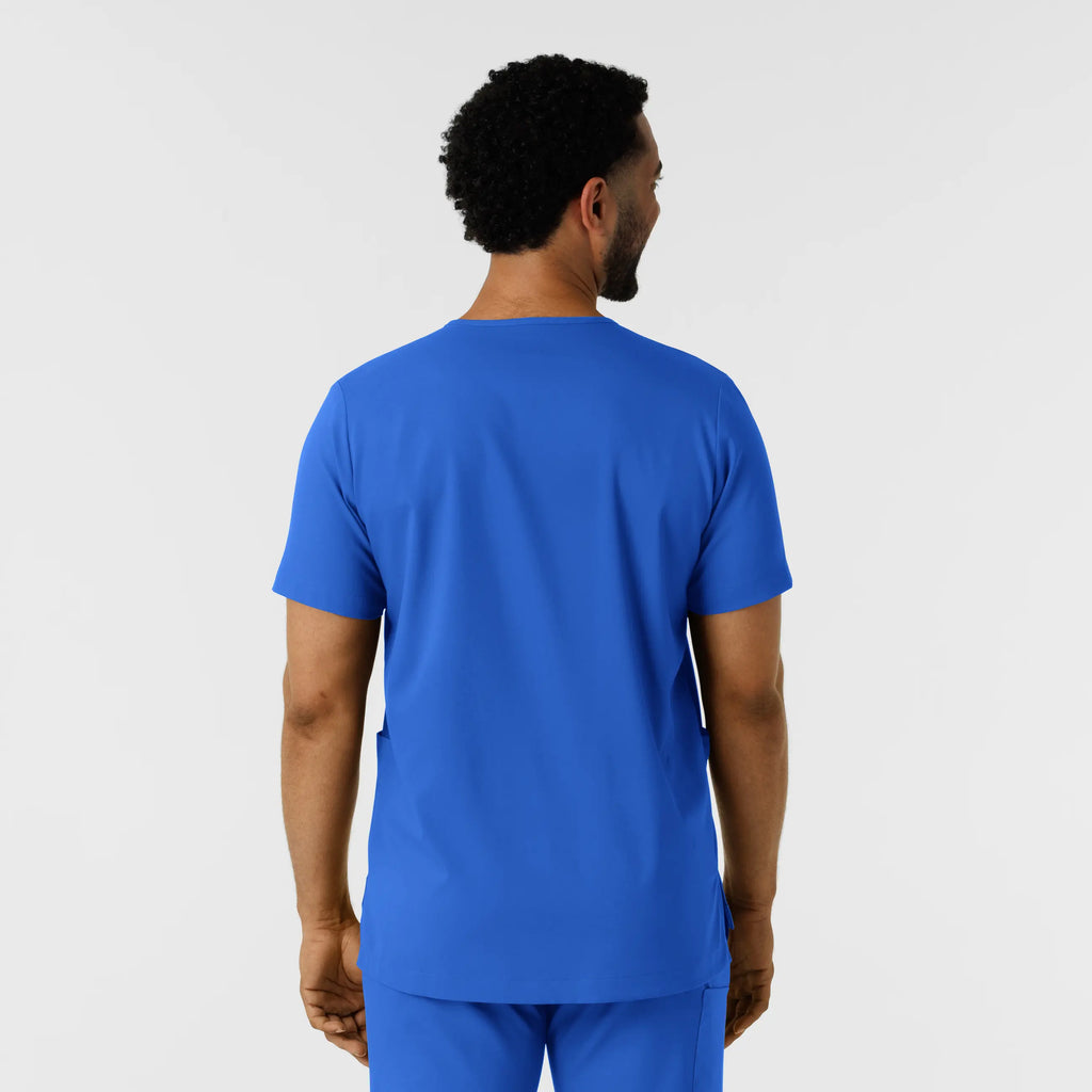 Wink Scrubs Men's Multi Pocket V-Neck Scrub Top Royal Blue | scrub-supply.com