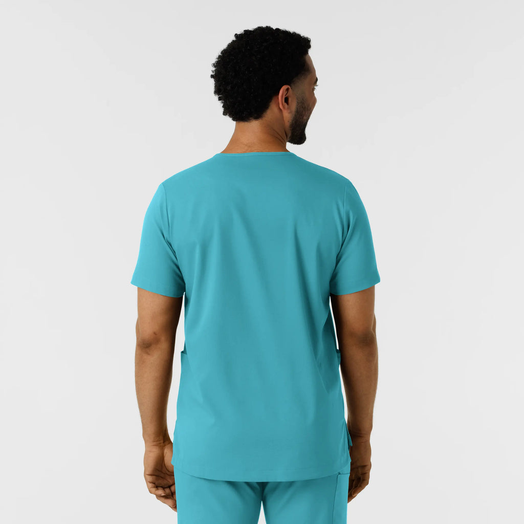 Wink Scrubs Men's Multi Pocket V-Neck Scrub Top Teal | scrub-supply.com