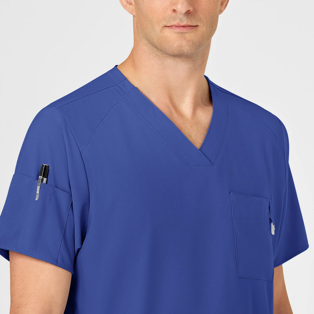 Wink Scrubs Men's W123 V-Neck Scrub Top Galaxy Blue | scrub-supply.com