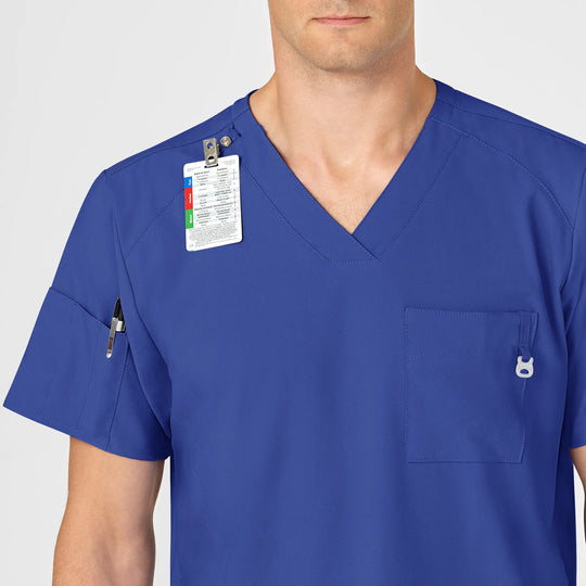 Wink Scrubs Men's W123 V-Neck Scrub Top Galaxy Blue | scrub-supply.com