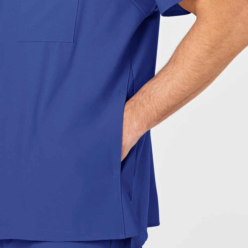 Wink Scrubs Men's W123 V-Neck Scrub Top Galaxy Blue | scrub-supply.com