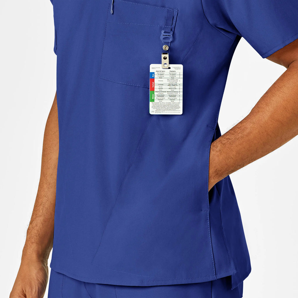 Wink Scrubs Men's W123 V-Neck Scrub Top Galaxy Blue | scrub-supply.com