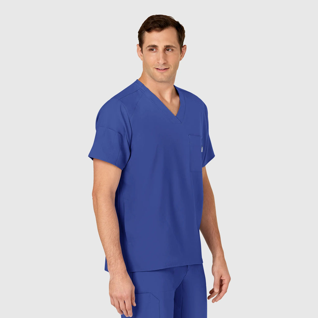 Wink Scrubs Men's W123 V-Neck Scrub Top Galaxy Blue | scrub-supply.com