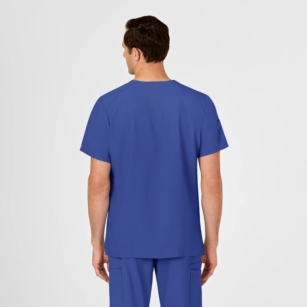 Wink Scrubs Men's W123 V-Neck Scrub Top Galaxy Blue | scrub-supply.com