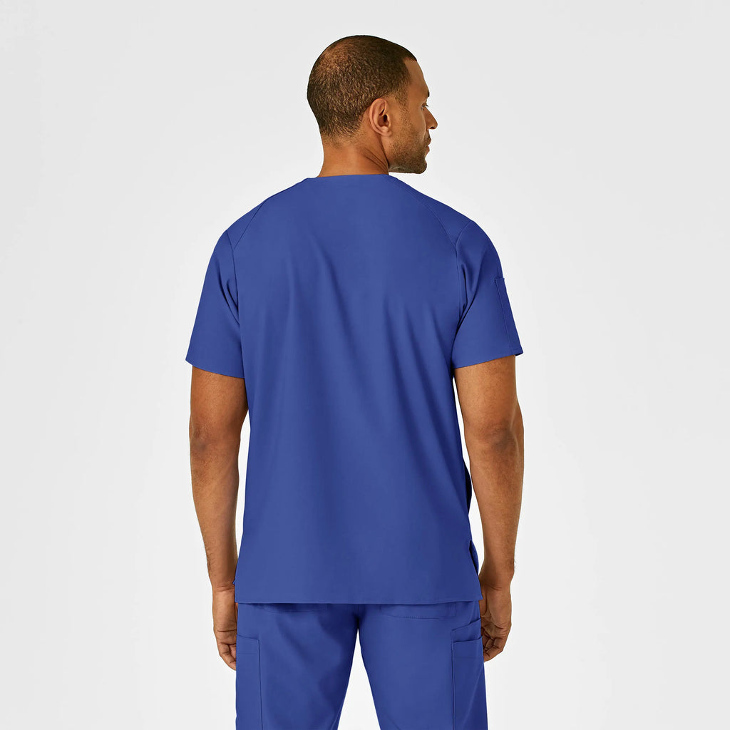 Wink Scrubs Men's W123 V-Neck Scrub Top Galaxy Blue | scrub-supply.com