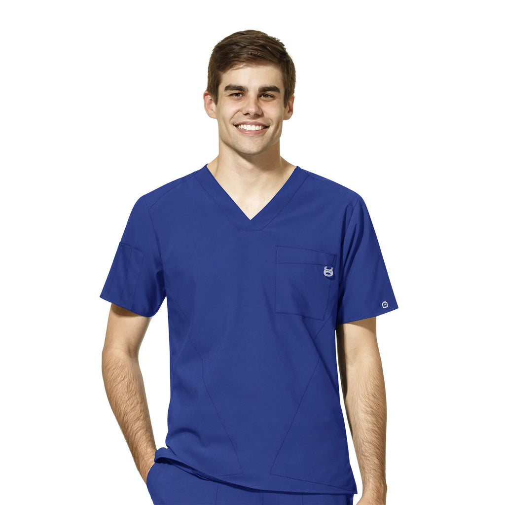 Wink Scrubs Men's W123 V-Neck Scrub Top Galaxy Blue | scrub-supply.com