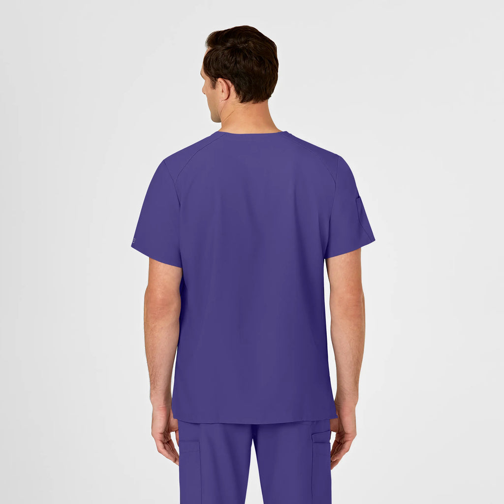 Wink Scrubs Men's W123 V-Neck Scrub Top Grape | scrub-supply.com