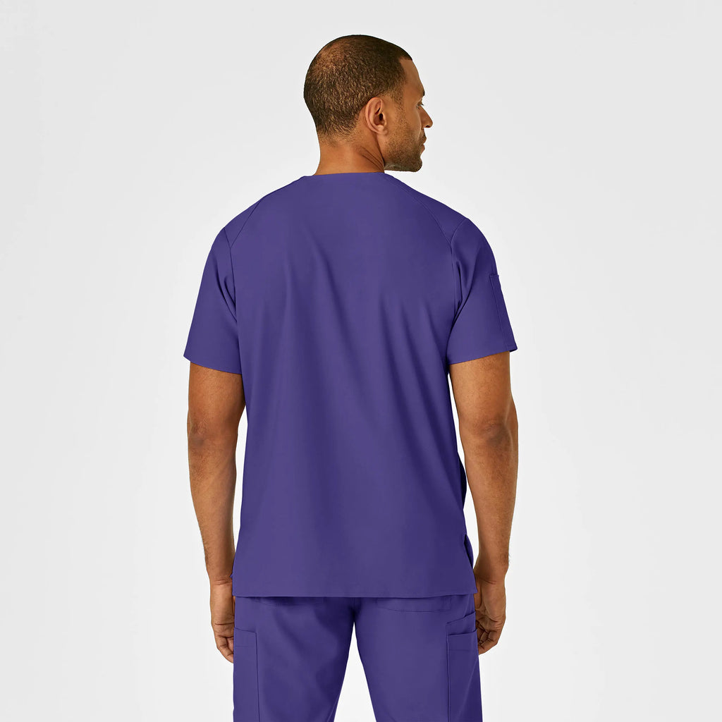 Wink Scrubs Men's W123 V-Neck Scrub Top Grape | scrub-supply.com