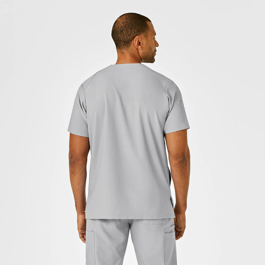 Wink Scrubs Men's W123 V-Neck Scrub Top Grey | scrub-supply.com