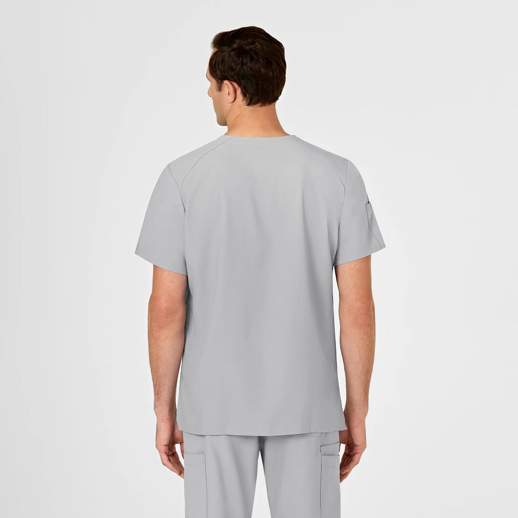 Wink Scrubs Men's W123 V-Neck Scrub Top Grey | scrub-supply.com