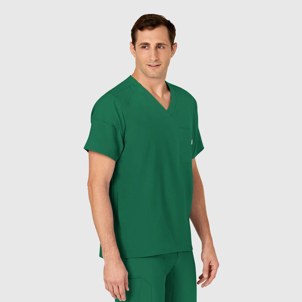 Wink Scrubs Men's W123 V-Neck Scrub Top Hunter | scrub-supply.com