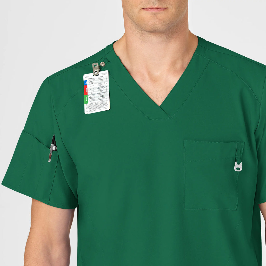 Wink Scrubs Men's W123 V-Neck Scrub Top Hunter | scrub-supply.com