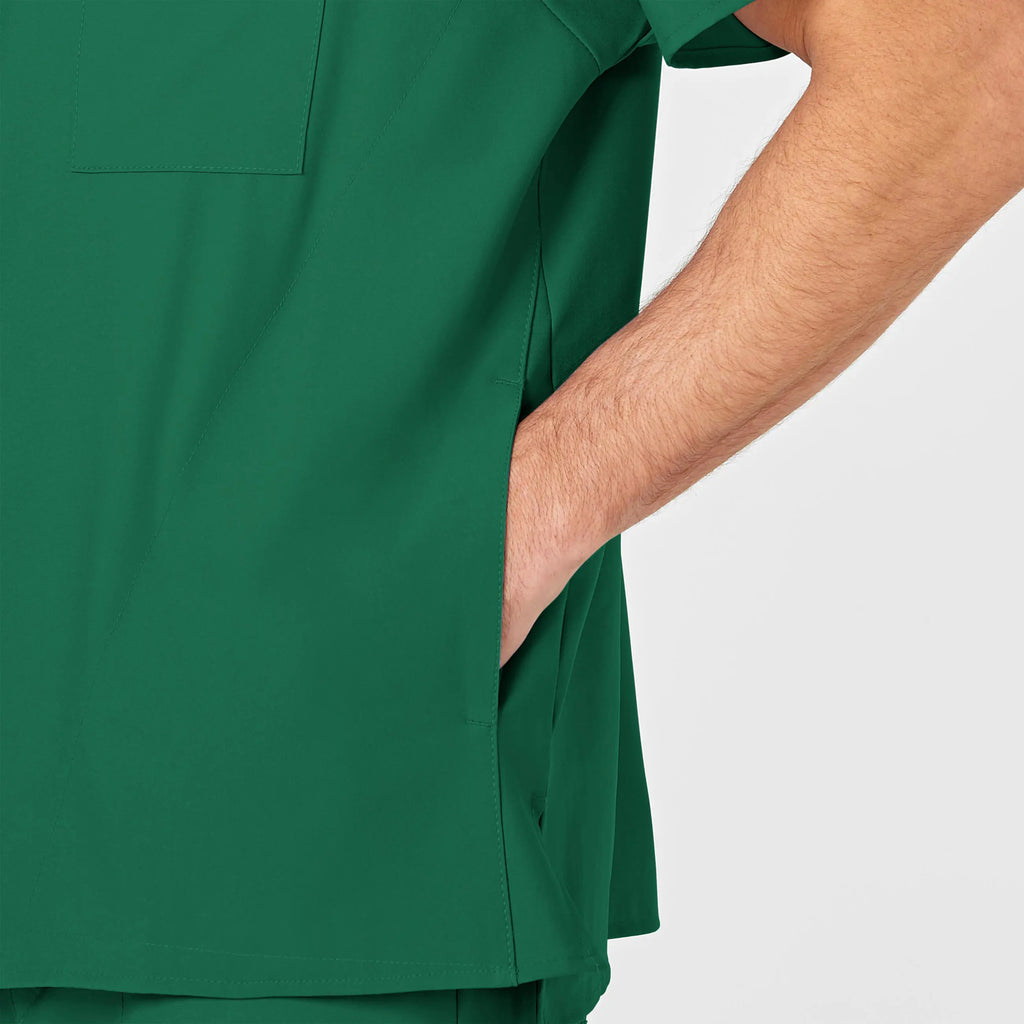 Wink Scrubs Men's W123 V-Neck Scrub Top Hunter | scrub-supply.com