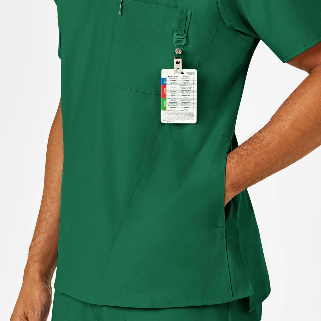 Wink Scrubs Men's W123 V-Neck Scrub Top Hunter | scrub-supply.com