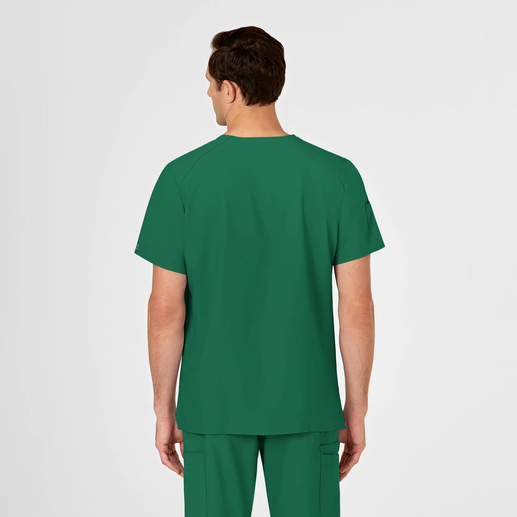 Wink Scrubs Men's W123 V-Neck Scrub Top Hunter | scrub-supply.com