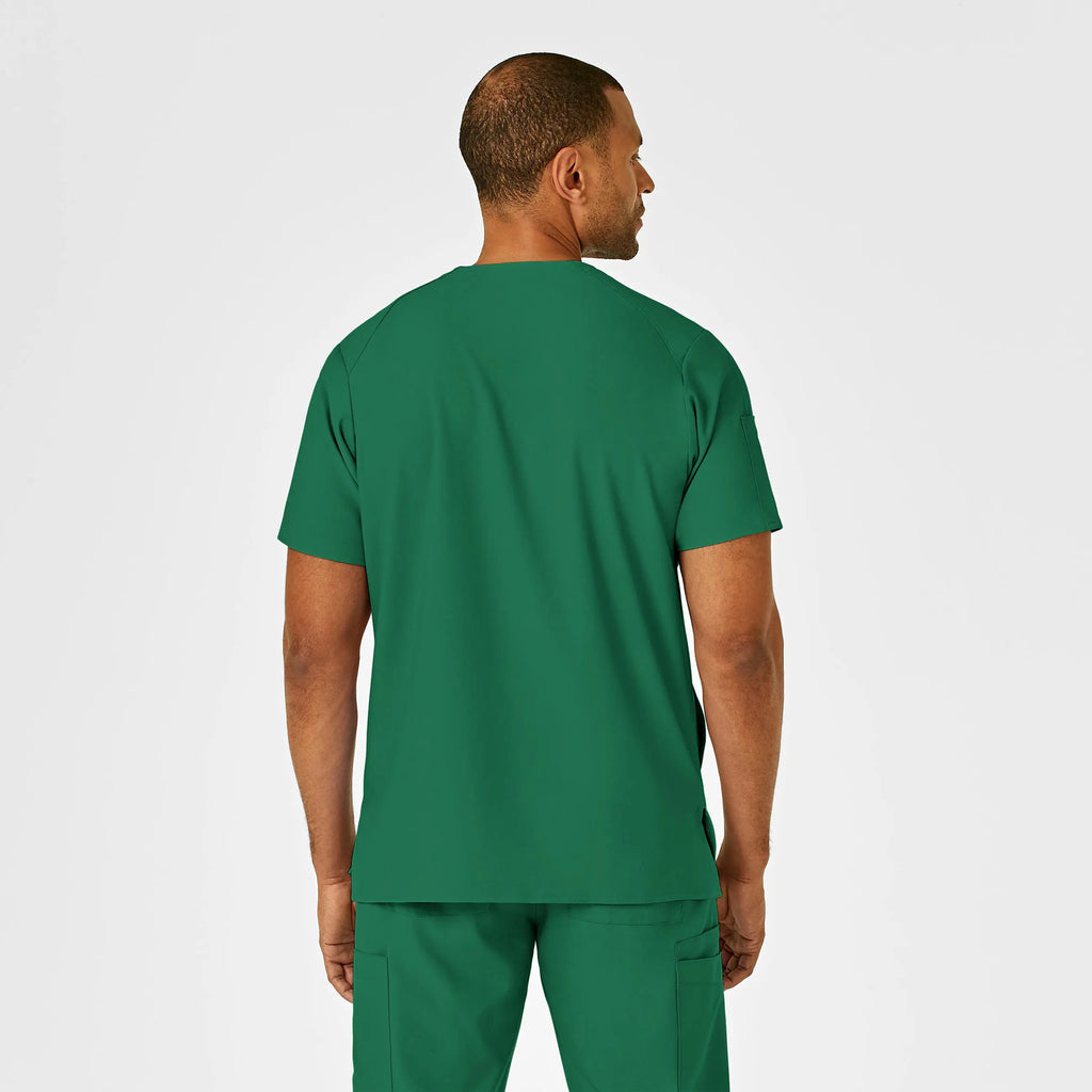 Wink Scrubs Men's W123 V-Neck Scrub Top Hunter | scrub-supply.com