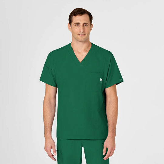 Wink Scrubs Men's W123 V-Neck Scrub Top Hunter | scrub-supply.com