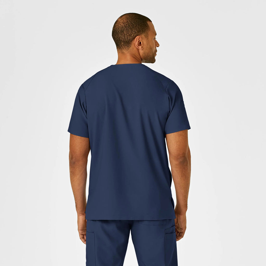 Wink Scrubs Men's W123 V-Neck Scrub Top Navy | scrub-supply.com