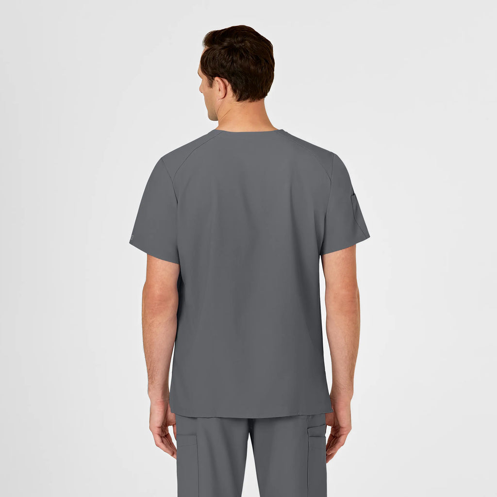 Wink Scrubs Men's W123 V-Neck Scrub Top Pewter | scrub-supply.com