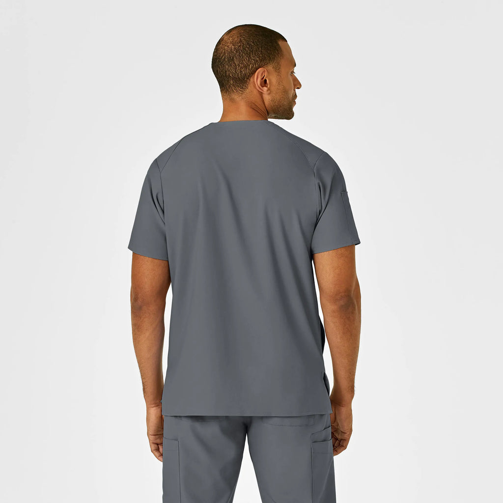 Wink Scrubs Men's W123 V-Neck Scrub Top Pewter | scrub-supply.com