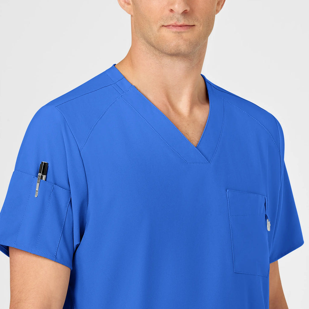 Wink Scrubs Men's W123 V-Neck Scrub Top Royal Blue | scrub-supply.com