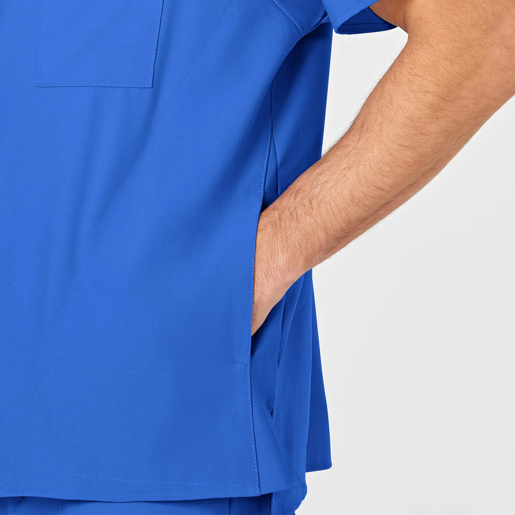 Wink Scrubs Men's W123 V-Neck Scrub Top Royal Blue | scrub-supply.com