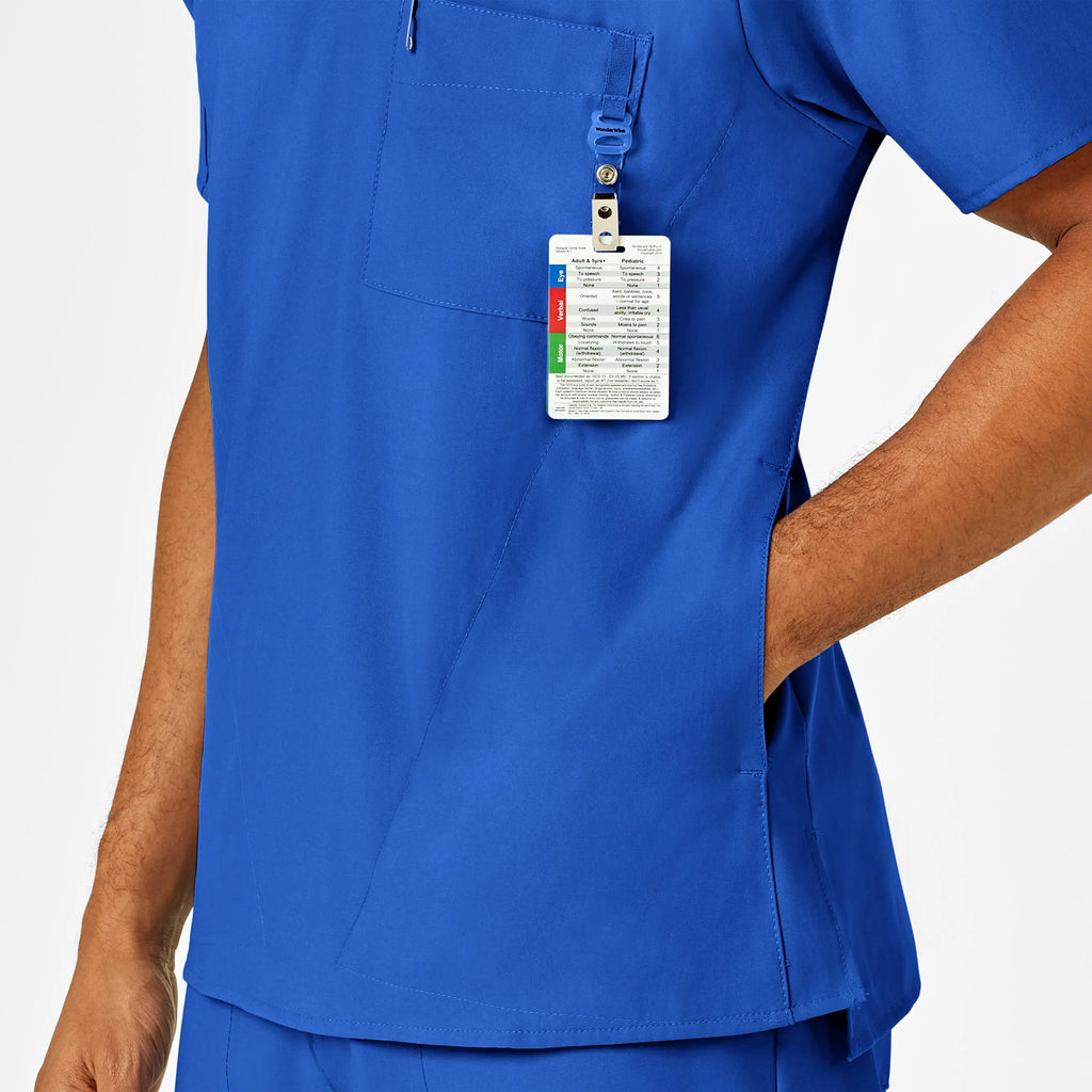 Wink Scrubs Men's W123 V-Neck Scrub Top Royal Blue | scrub-supply.com