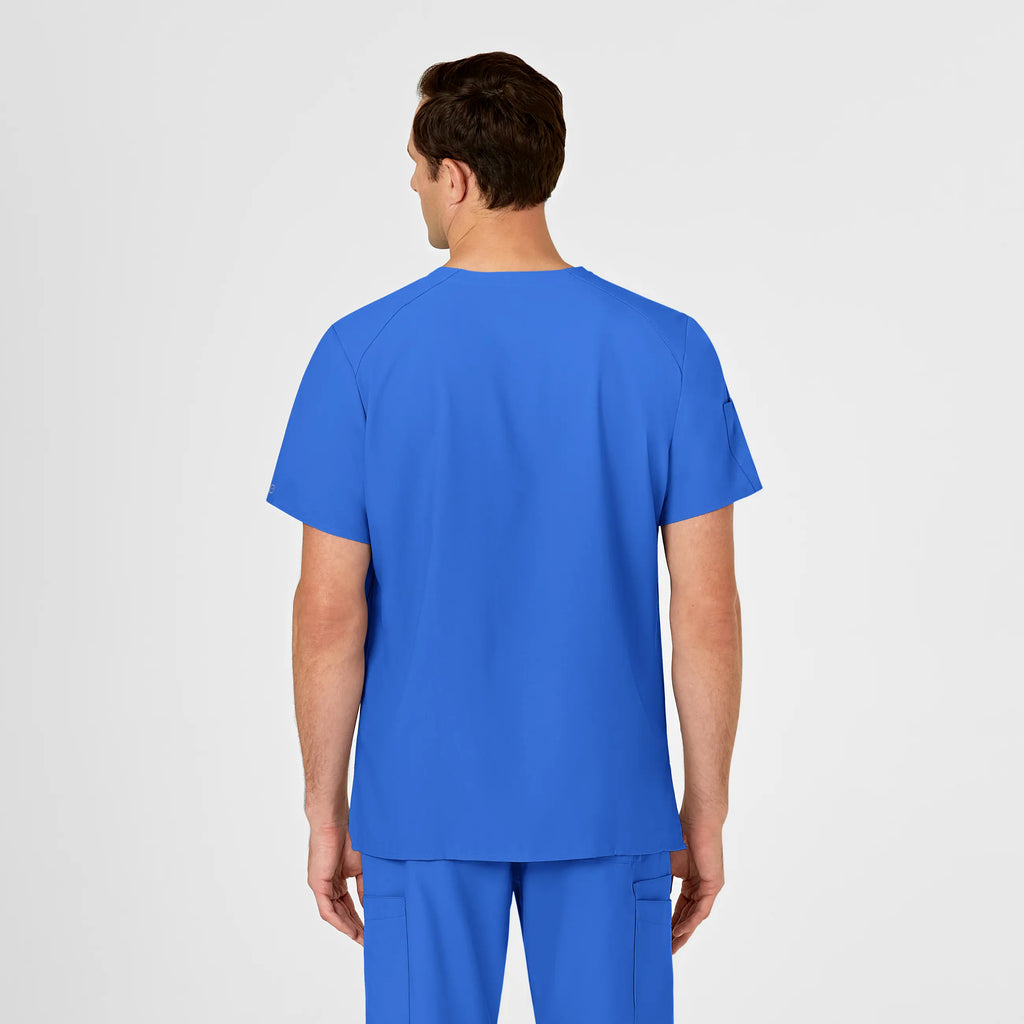 Wink Scrubs Men's W123 V-Neck Scrub Top Royal Blue | scrub-supply.com