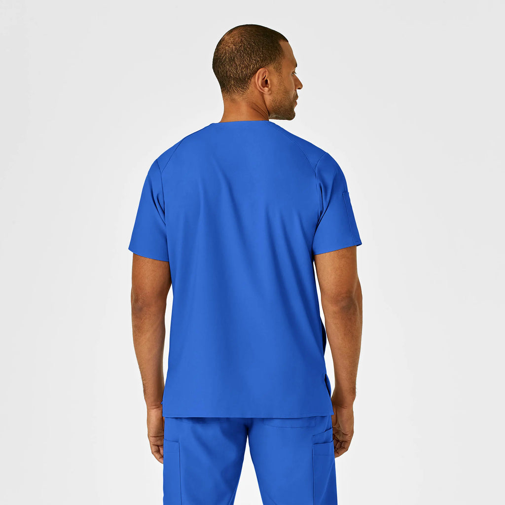 Wink Scrubs Men's W123 V-Neck Scrub Top Royal Blue | scrub-supply.com