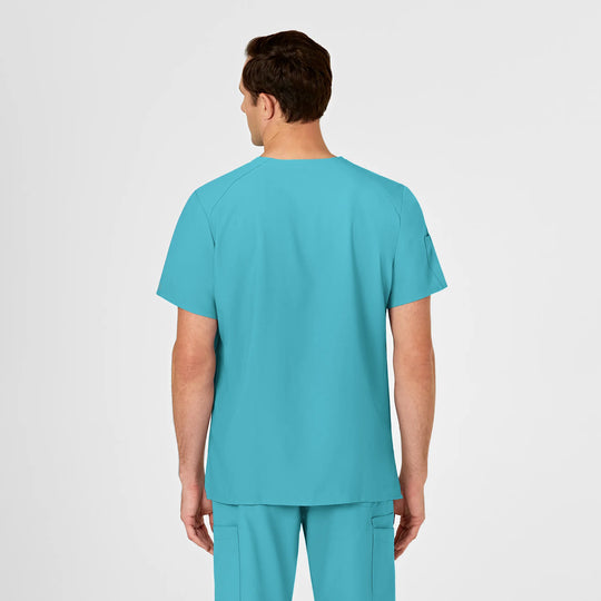 Wink Scrubs Men's W123 V-Neck Scrub Top Teal | scrub-supply.com