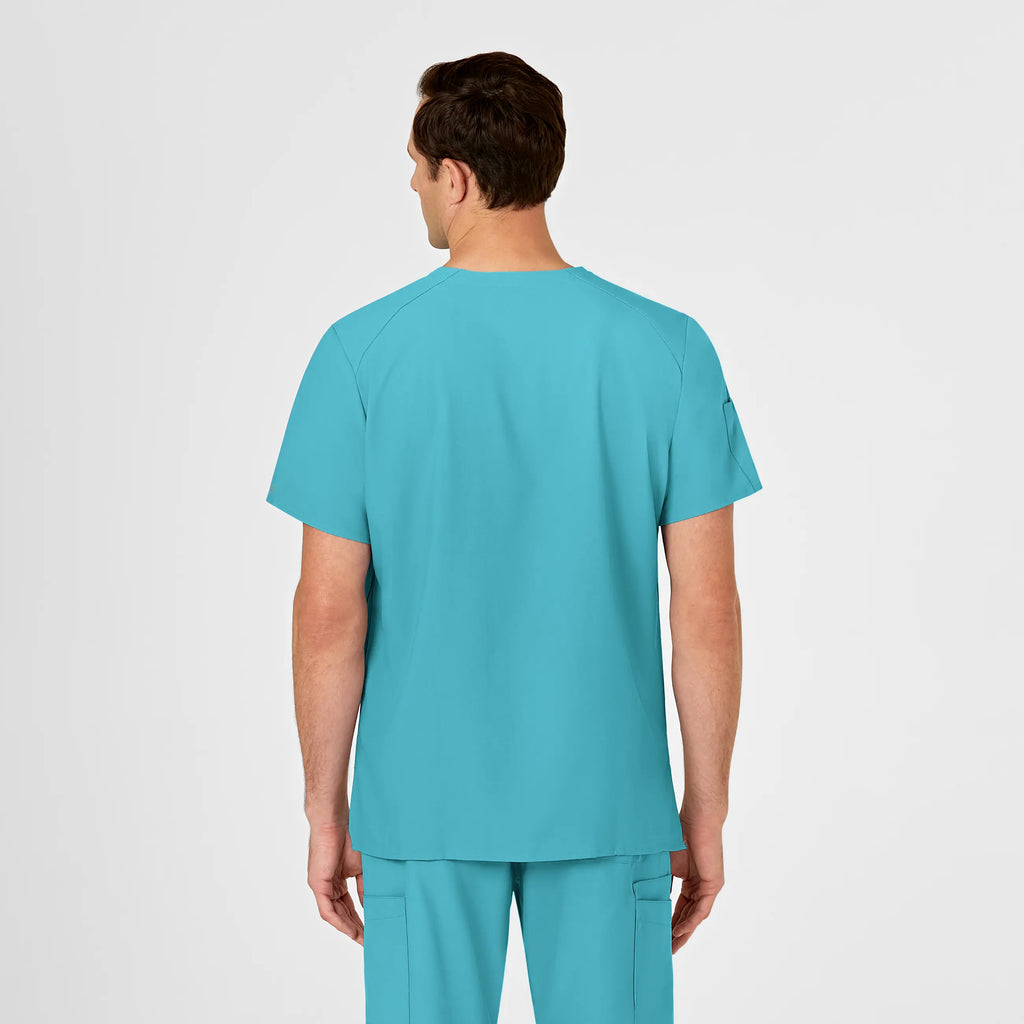 Wink Scrubs Men's W123 V-Neck Scrub Top Teal | scrub-supply.com