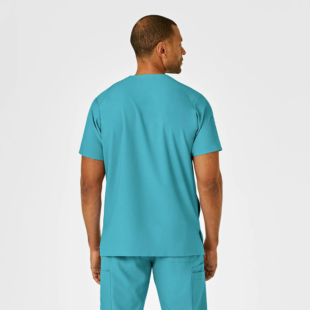 Wink Scrubs Men's W123 V-Neck Scrub Top Teal | scrub-supply.com