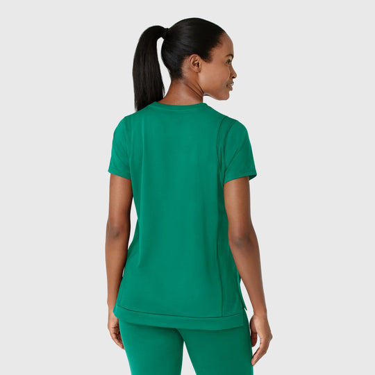 Wink Scrubs Women's Knit Flex-n-Reach Crew Neck Scrub Top Bahama Breeze | scrub-supply.com