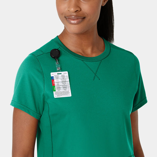 Wink Scrubs Women's Knit Flex-n-Reach Crew Neck Scrub Top Bahama Breeze | scrub-supply.com