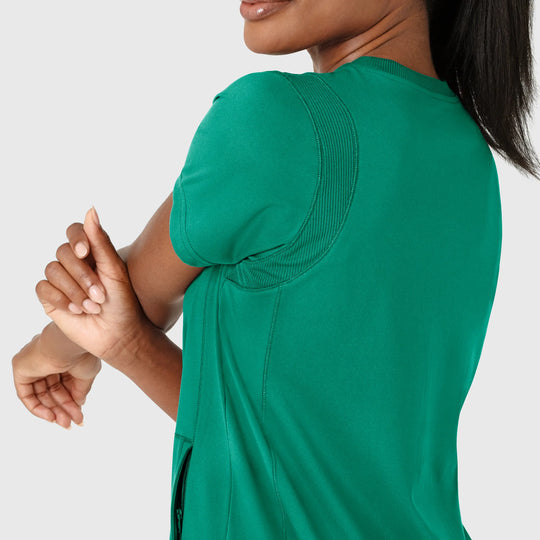 Wink Scrubs Women's Knit Flex-n-Reach Crew Neck Scrub Top Bahama Breeze | scrub-supply.com