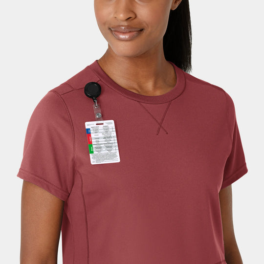 Wink Scrubs Women's Knit Flex-n-Reach Crew Neck Scrub Top Ruby | scrub-supply.com