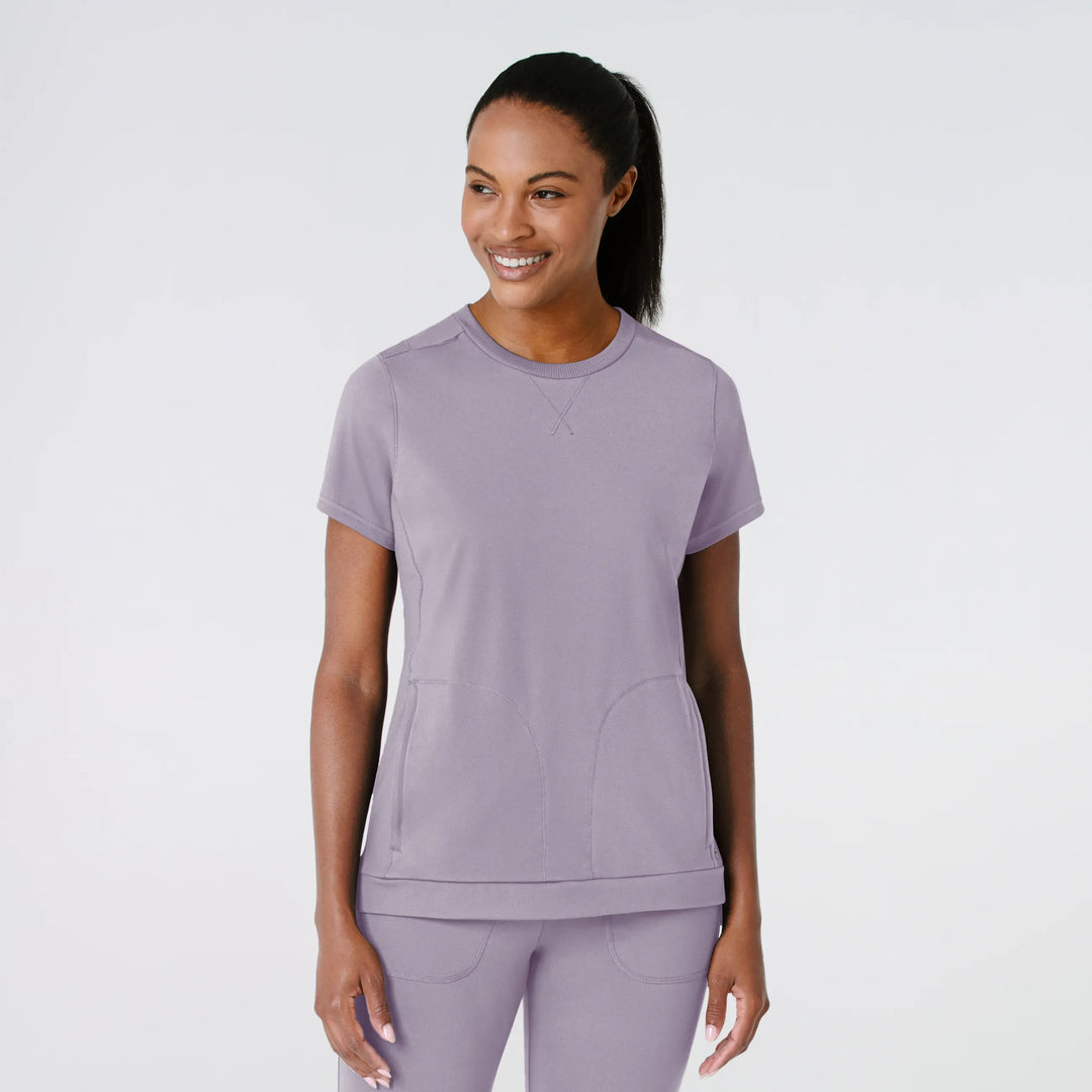 Wink Scrubs Women's Knit Flex-n-Reach Crew Neck Scrub Top Wisteria | scrub-supply.com